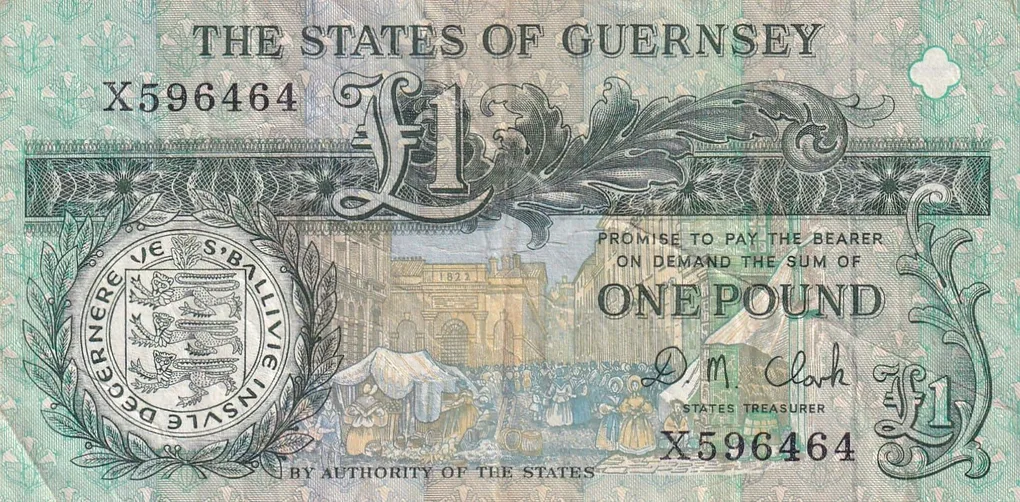 Guernsey 1 Pound Rare World Note #B2