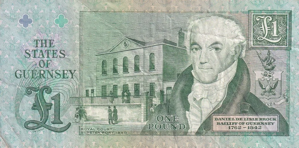 Guernsey 1 Pound Rare World Note #B2