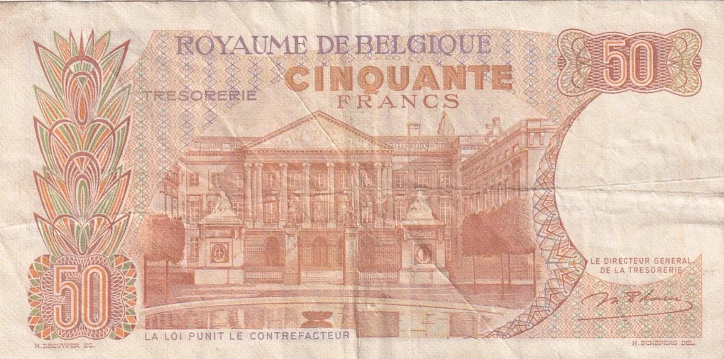 Belgium 50 Francs (Baudouin I) Rare World Note#B2