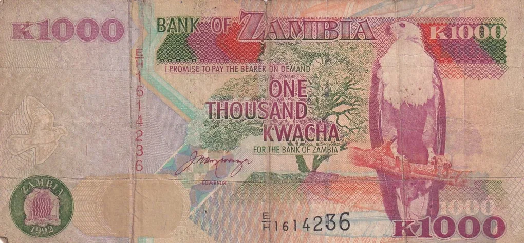 Zambia 1000 Kwacha Rare World Note#B2