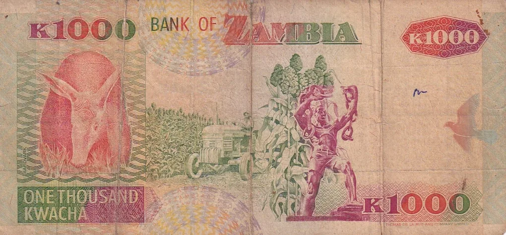 Zambia 1000 Kwacha Rare World Note#B2
