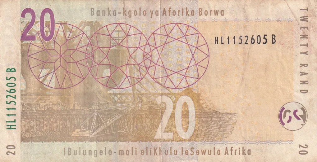 South Africa 20 Rand Rare World Note#B2