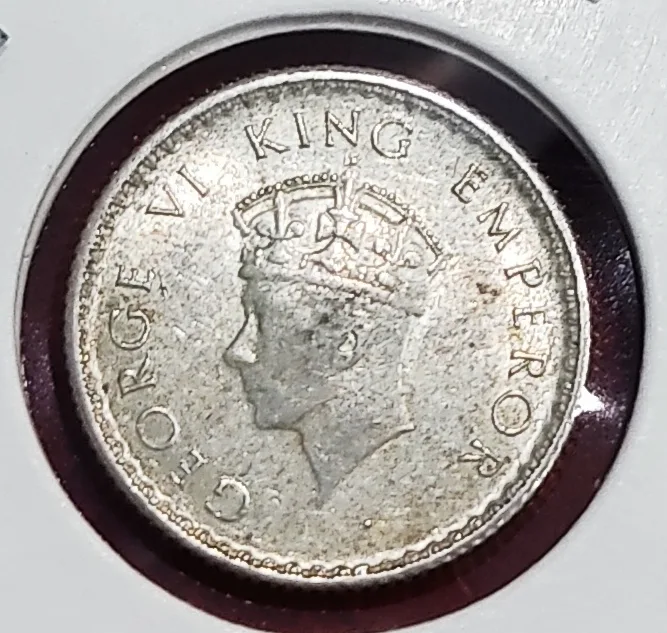 1/4 Rupee Silver Coin 1939 Bombay Mint