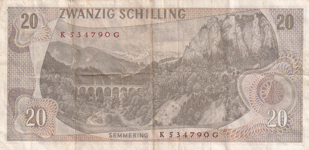 Austria 20 Schilling Rare World Note#B2
