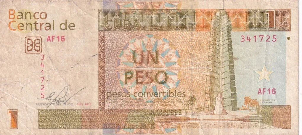 Cuba 1 Peso Convertible Rare World Note #B2