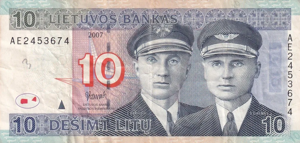Lithuania 10 Litu rare World Note #B2