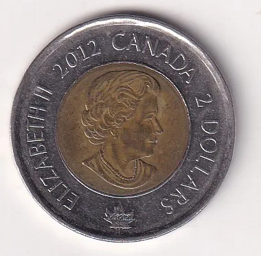 Canada 2 Dollars 2012 - Elizabeth II HMS Shannon Bimetallic Rare Coin #Z-144