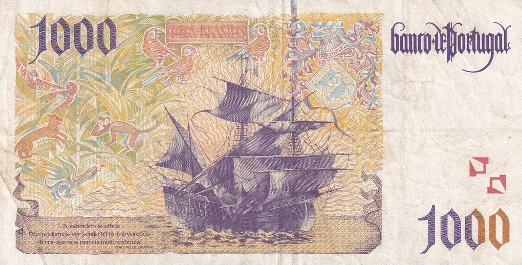 Portugal 1000 Escudos Rare Note #B2