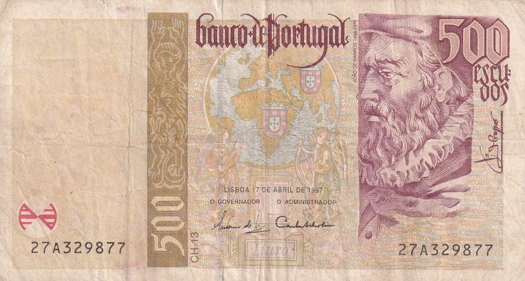 Portugal 500 Escudos Rare World Note#B2