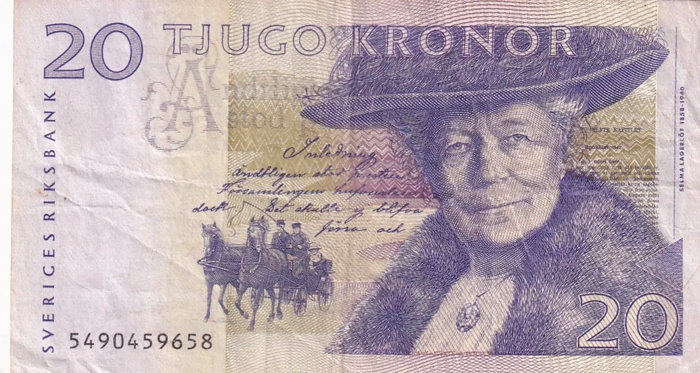 Sweden 20 Kronor small type Rare Note #B2