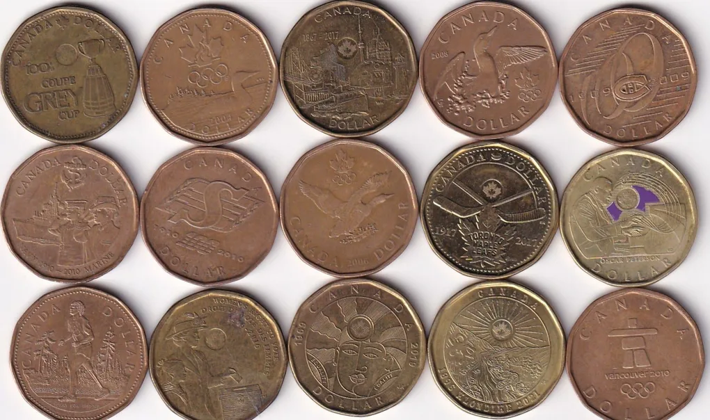15 Different Canada One Dollar Commemorative Coin (15 Pcs) Coin Set #Z-126