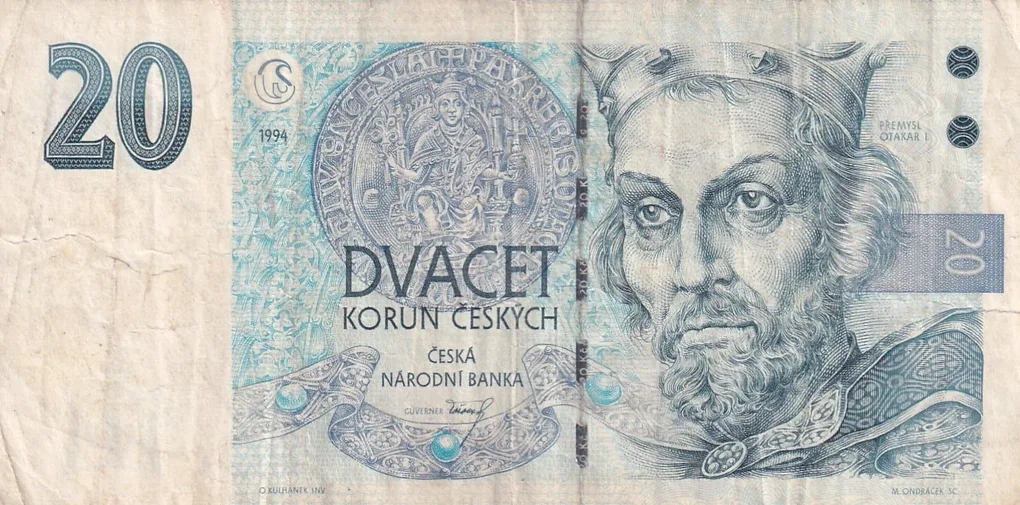 Czech Republic 20 Korun Rare World Note#B2