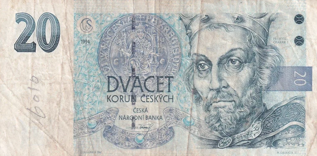 Czech Republic 20 Korun Rare World Note#B2