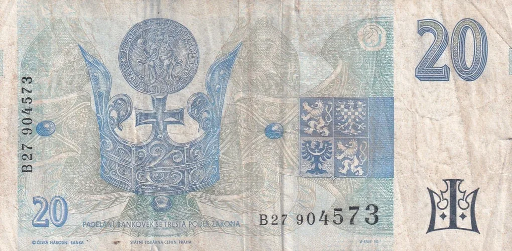 Czech Republic 20 Korun Rare World Note#B2