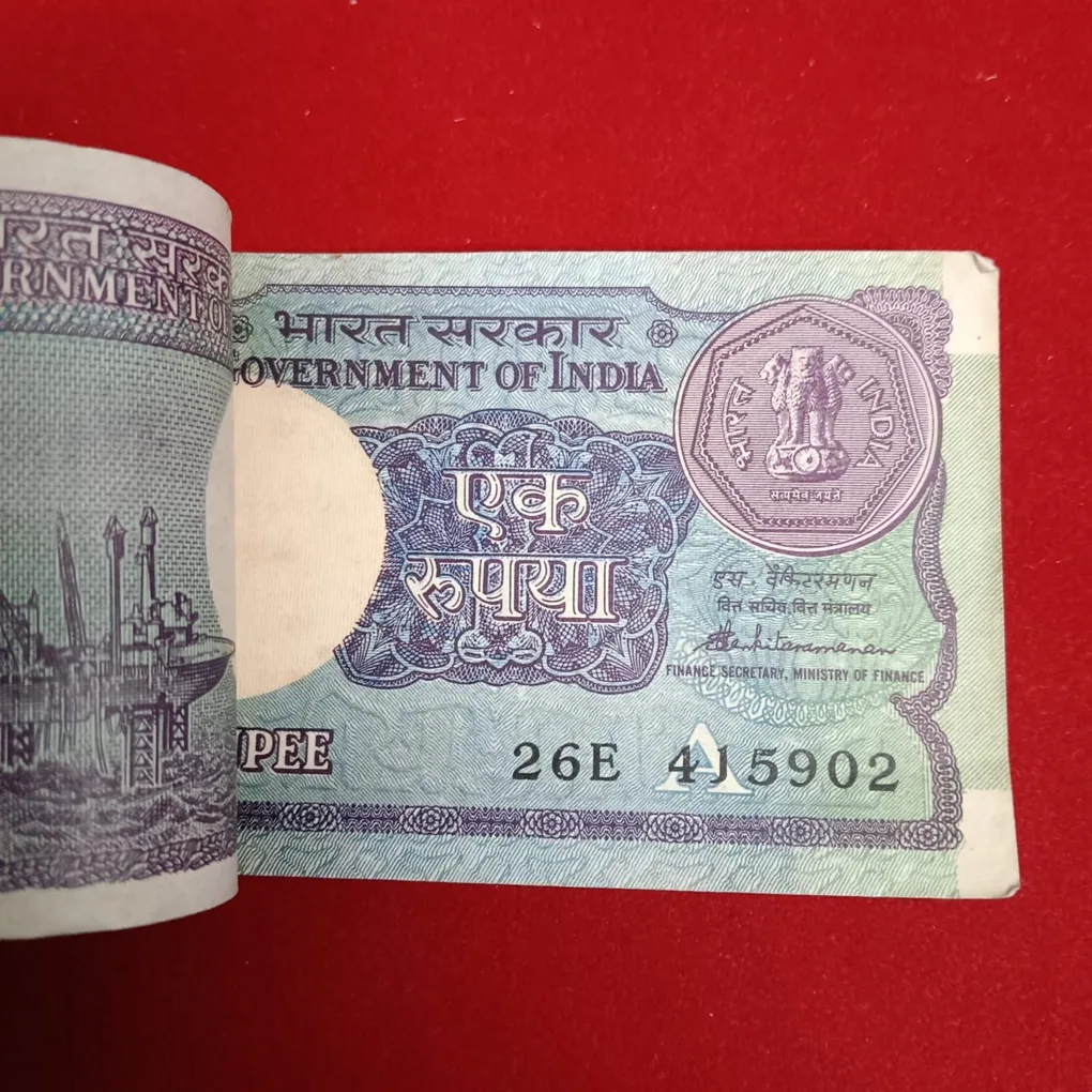 One Rs Rare Full Bundle Finance Minister S Venkatraman 1986 Year 415901
