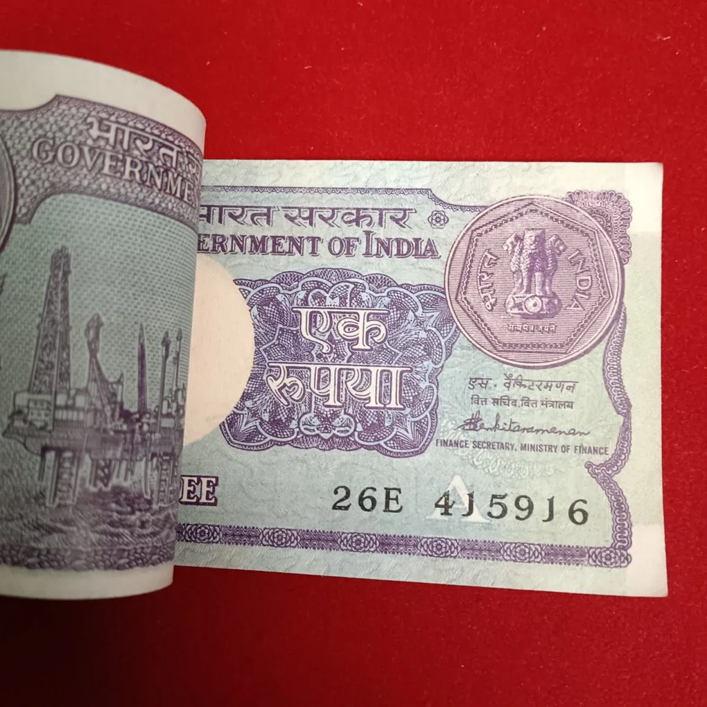 One Rs Rare Full Bundle Finance Minister S Venkatraman 1986 Year 415901