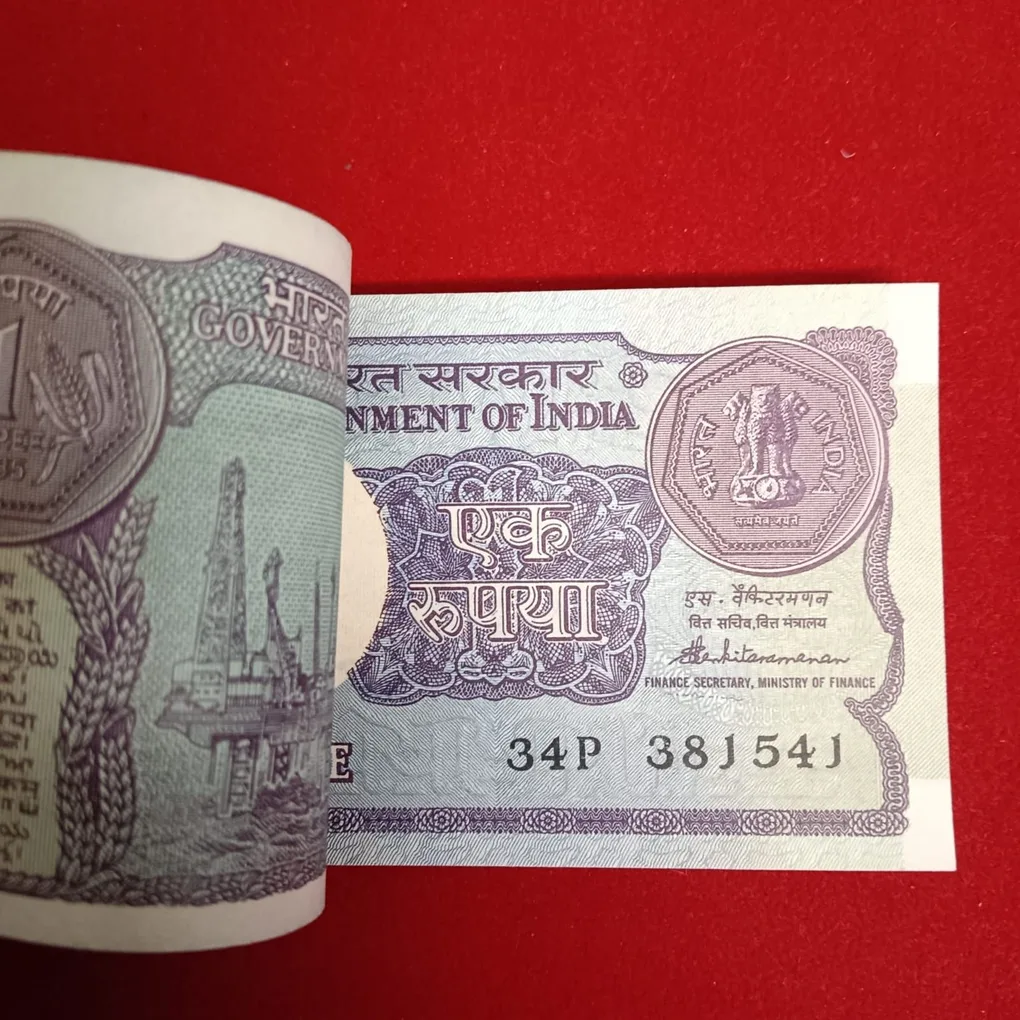 One Rs Rare Full Bundle Finance Minister S Venkatraman 1985 Year 382501
