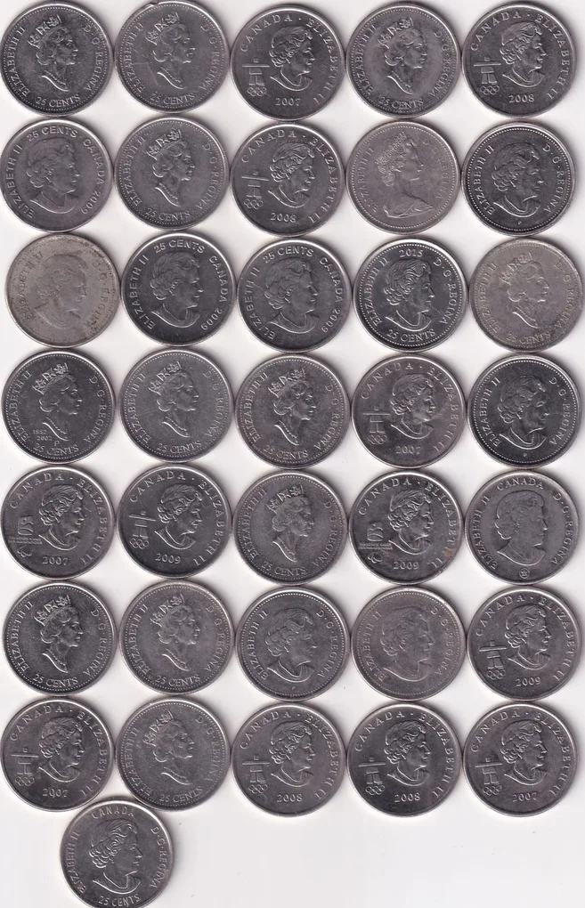 36 Different Commemorative Rare Canada 25 Cent Commemorative Coin (36 Coin Set ) #Z-156