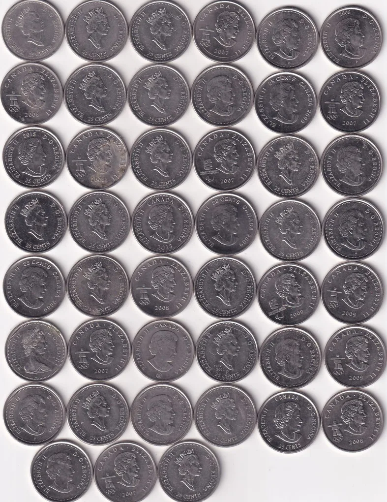 45 Different Commemorative Rare Canada 25 Cent Commemorative Coin (45 Coin Set ) #Z-132