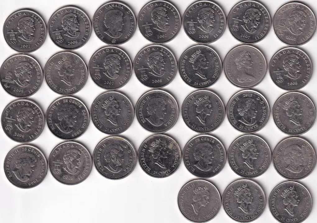 31 Different Canada 25 Cent Commemorative Coin Set (31 Pcs Set) #Z-158