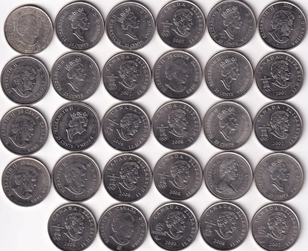 29 Different Canada 25 Cent Commemorative Coin Set (29 Pcs Set) #Z-179