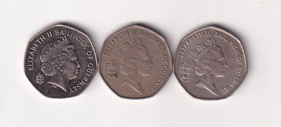 United Kingdom › Guernsey 20 Pence - Elizabeth II Rare Coin Buyer will receive random 1 coin as per image #Z-162