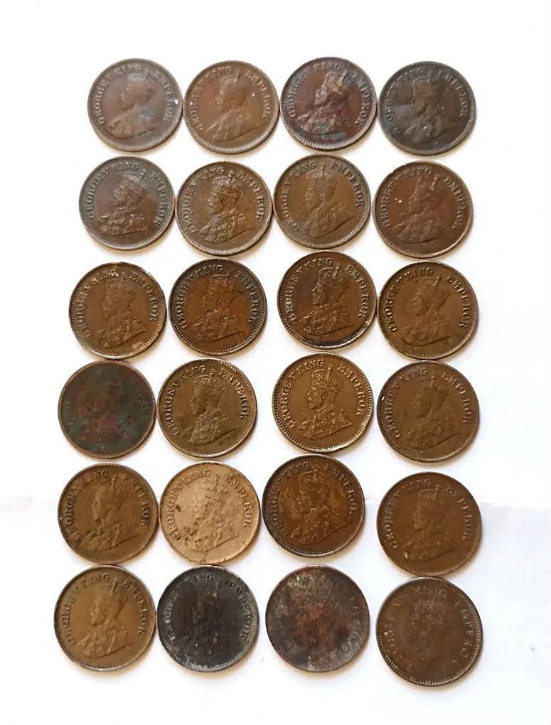 British India Set of 24 pieces of 24 different year King and emperor George v and George vi. Year 1919-13-14-15-16-17-19-20-21-22-23-24-25-26-27-29-30-32-33-3435-36-39-40 Same and similar date available