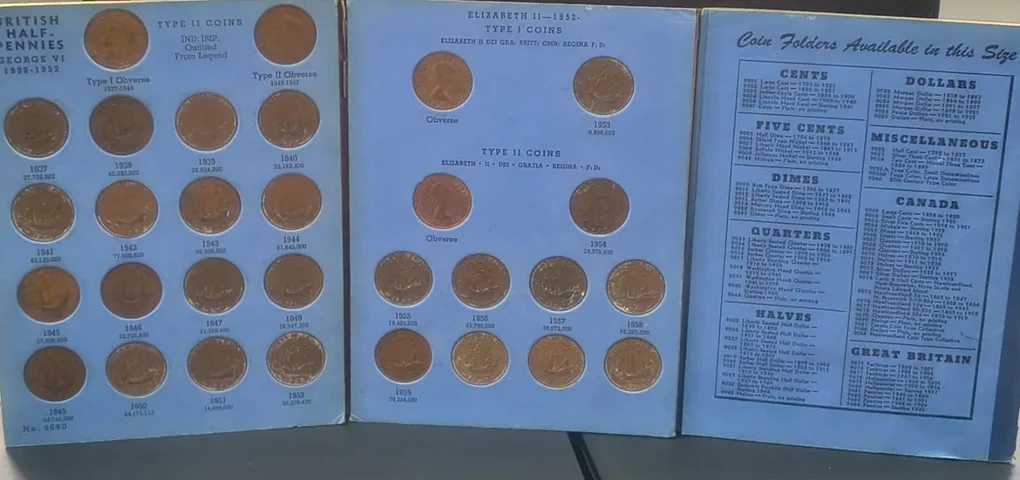 Great Britain Half Pennies (30 Coin) Set