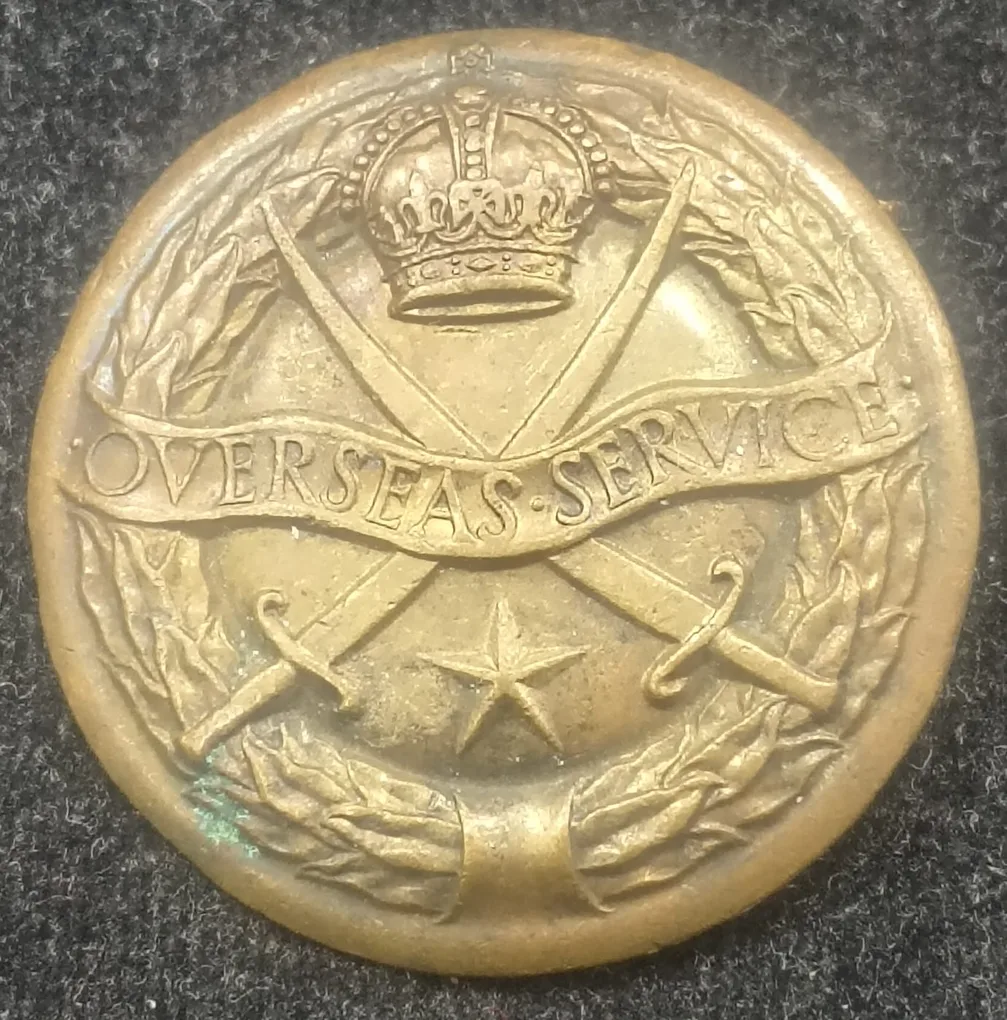 Second World War Indian Army Overseas Service Badge Medal #D-188