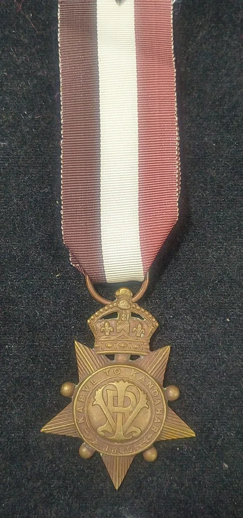 Kabul Kandahar 1880 (Old Republica) Medal With Ribbon #Z-67