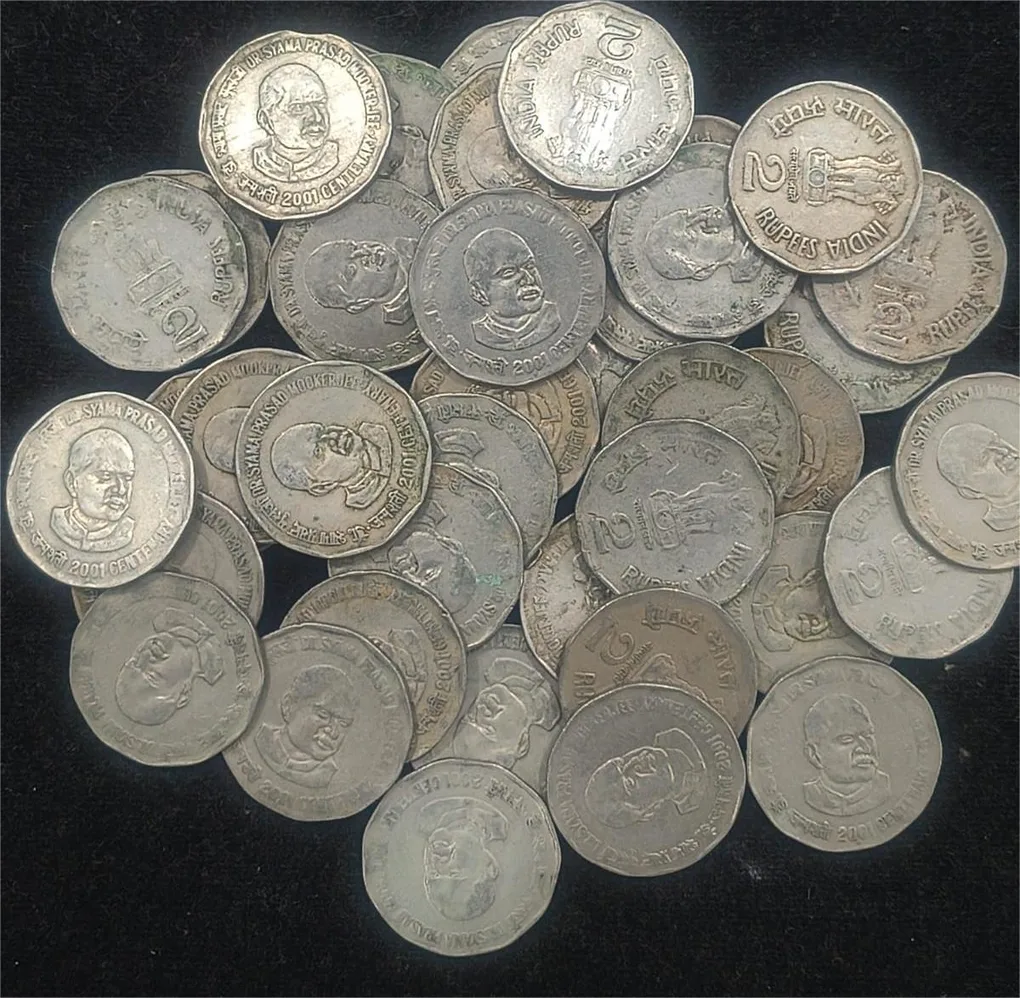 India 2 Rupees Dr. Syama Prasad Mookerjee Rare (10 Pcs Lott)
