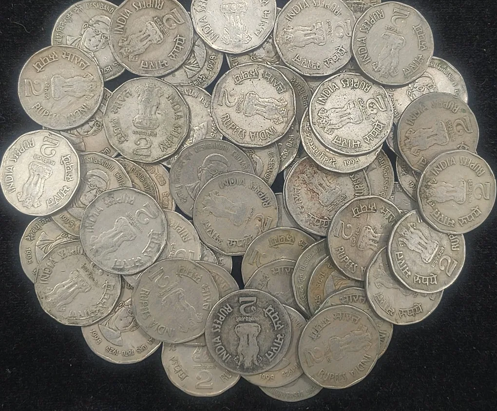 India 2 Rupees (Deshbandhu Chittaranjan Das) 1998 Rare (10 Pcs Lott)