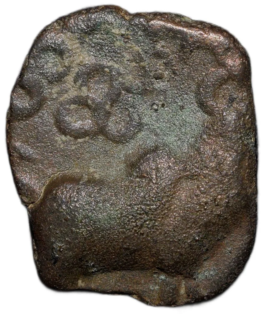 Copper Coin of Kochhikiputra Satakarni (1st Cen. BC) of Satavahan Dynasty Rare