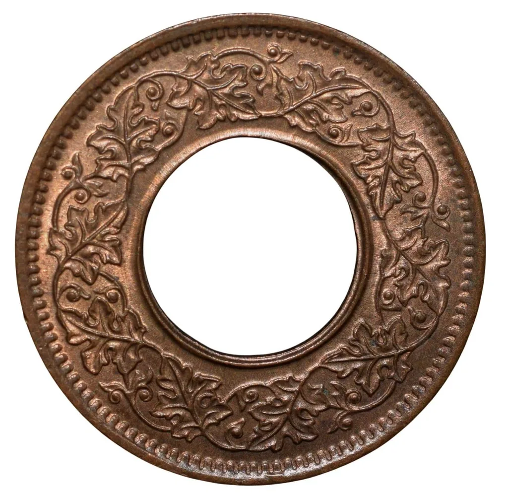 Bronze 1 Pice of George VI (AD 1945) of Bombay Mint Flat Crown Type UNC Grade