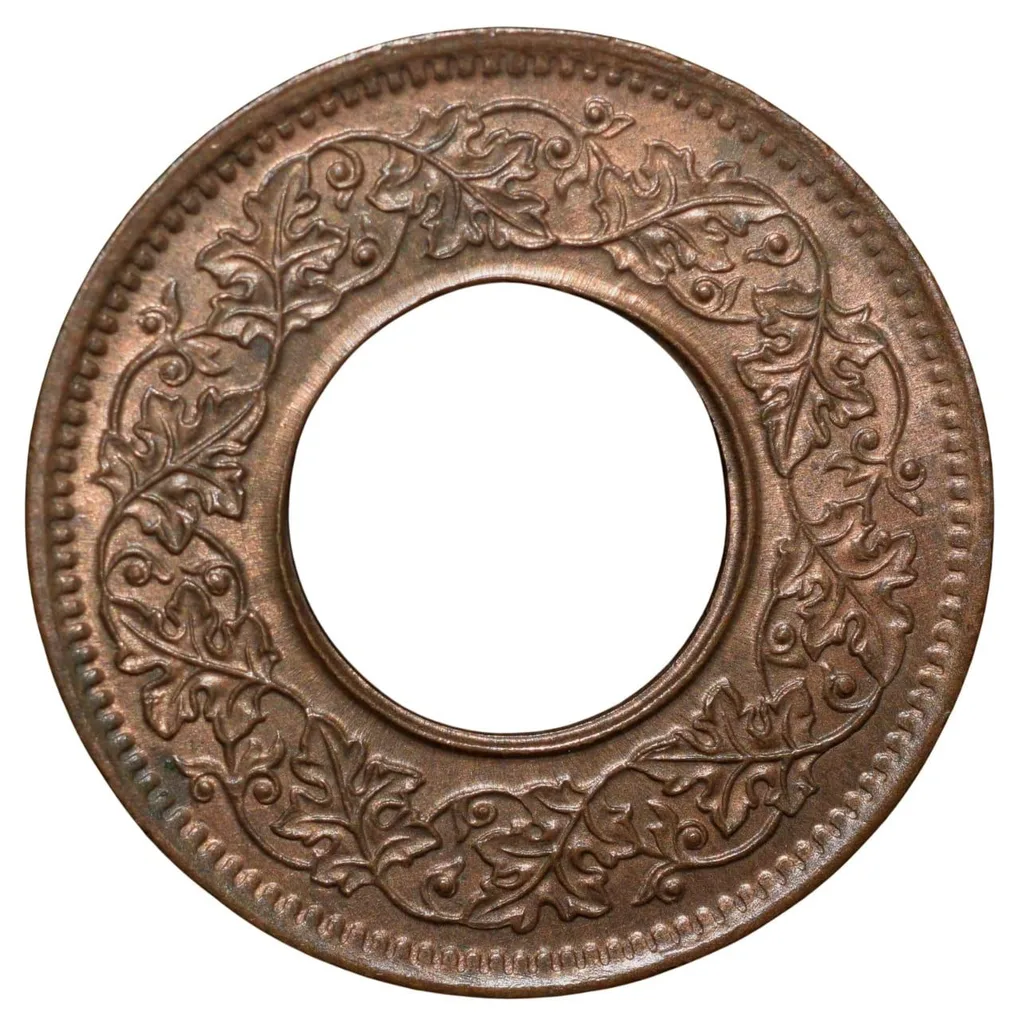 Bronze 1 Pice of George VI (AD 1945) of Bombay Mint Flat Crown Type UNC Grade