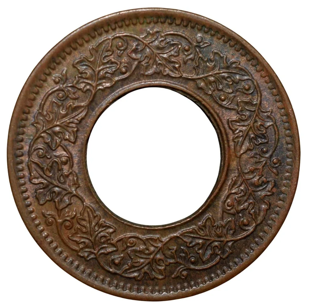 Bronze 1 Pice of George VI (AD 1945) of Bombay Mint Flat Crown Type UNC Grade