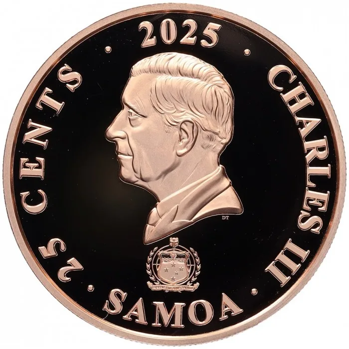 2025 Samoa – 25 cents , Black Tortoise Chinese Eaves Tiles Proof Coin Pack