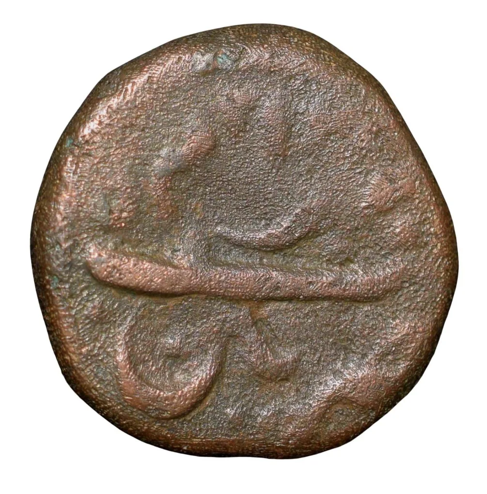 Copper 1/2 Paisa of Tipu Sultan(AD 1787-99) of Mysore Kingdom Pattan Mint KM122.6 Rare