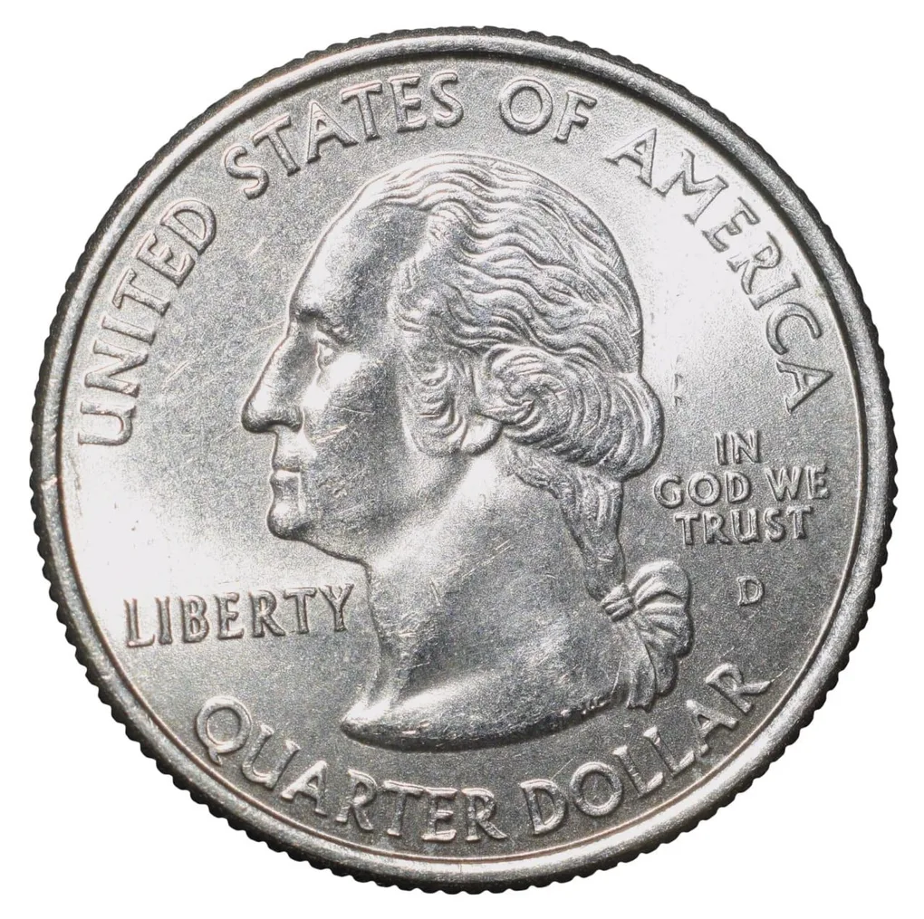 Nickel 1/4 Dollar of United States of America (AD 2007) Commemorative Issue 'Idaho' State UNC
