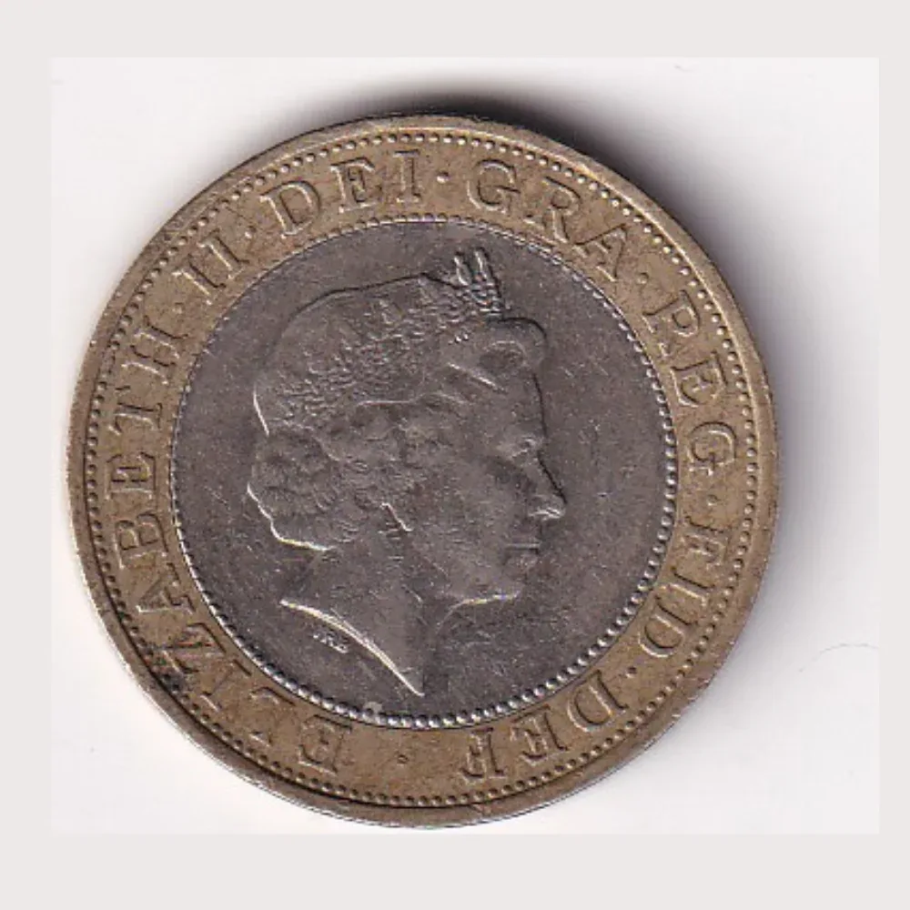 United Kingdom 2 Pounds 2003 (Elizabeth II DNA Double Helix) Rare Bimetallic Coin