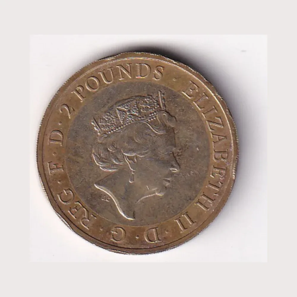 United Kingdom 2 Pounds 2021 (Elizabeth II H.G Wells) Rare Commemorative Bimetallic Coin
