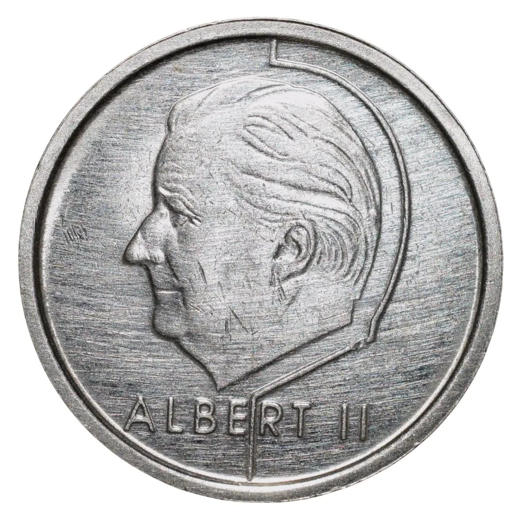 Copper-Nickel 1 Franc of Belgium Country (AD 1996) Albert II facing left
