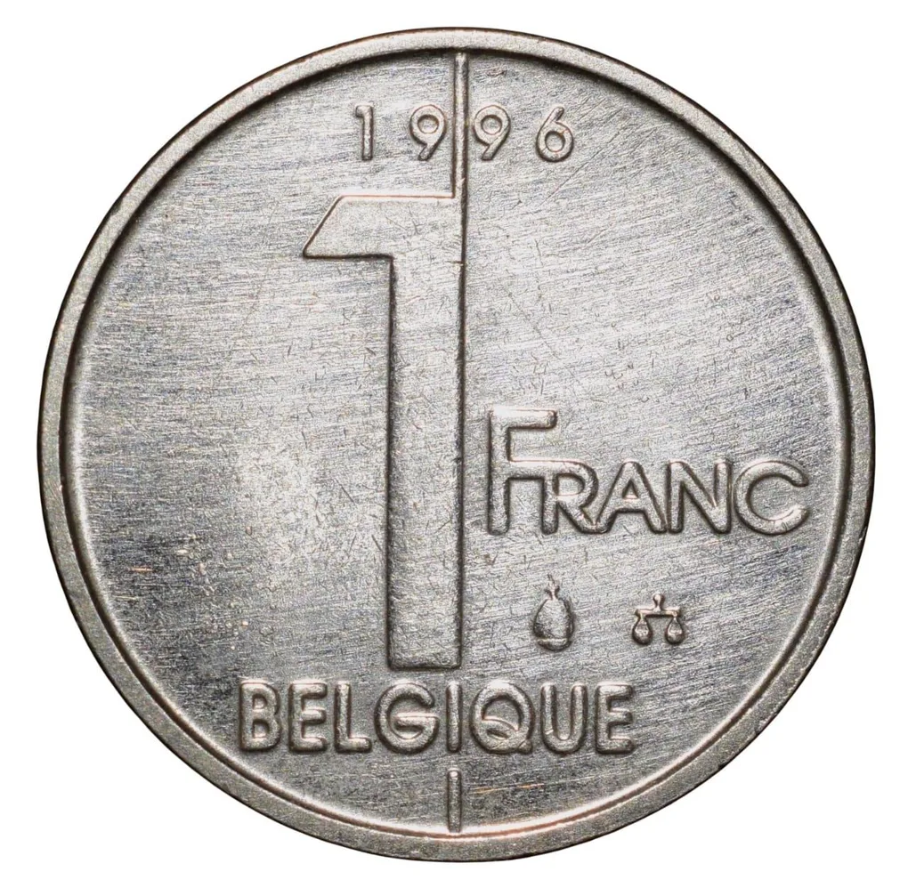 Copper-Nickel 1 Franc of Belgium Country (AD 1996) Albert II facing left