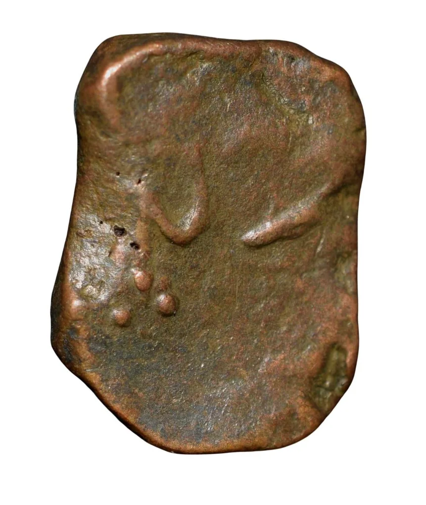 Copper Paisa of Muhiabad Poona Mint of Maratha Confederacy(1700-1800 AD) with Parshu/Battle-Axe