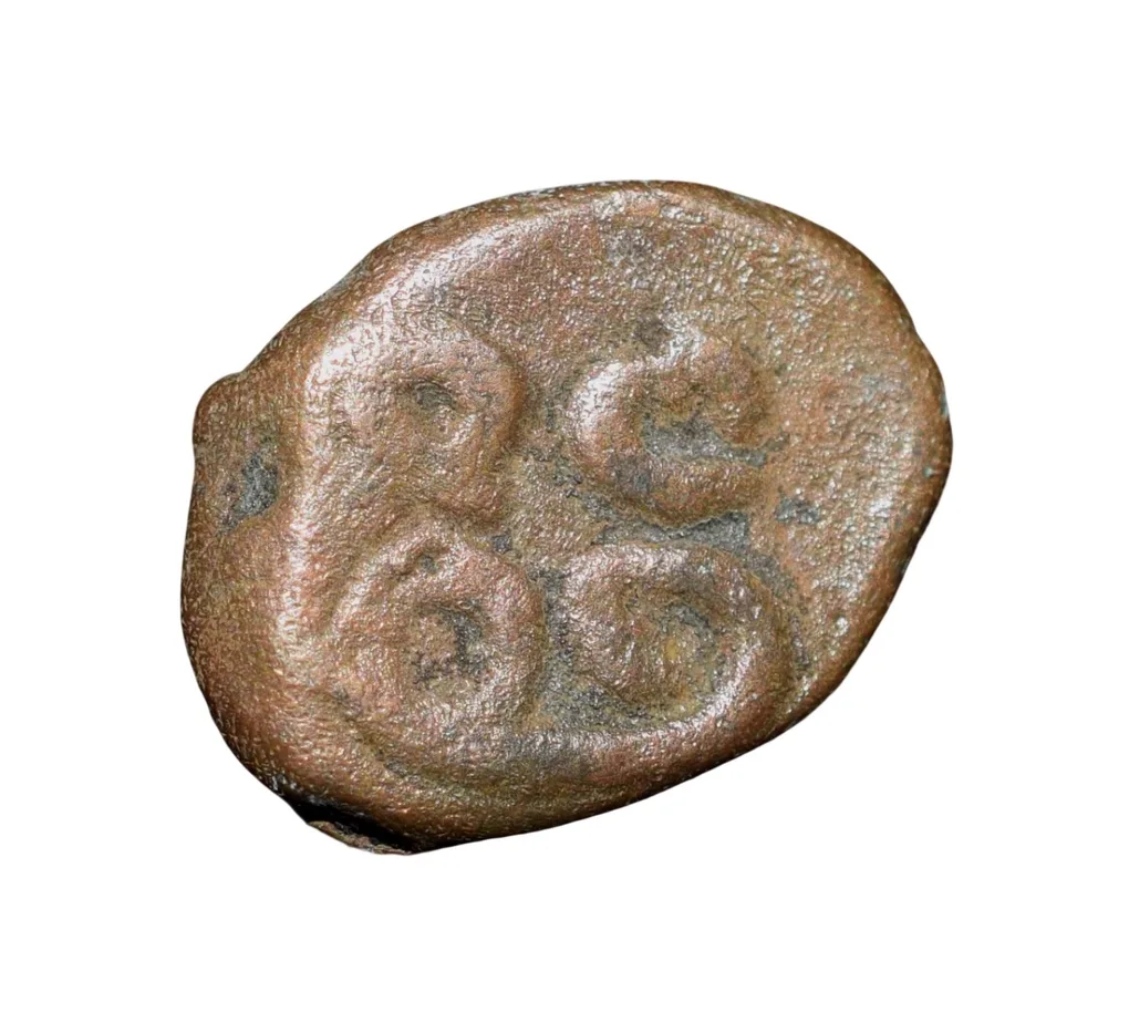 Copper Coin of Muthu Virrapa Nayak (AD1609-1623) of Madurai Nayakas K.Ganesh 5.68 Rare