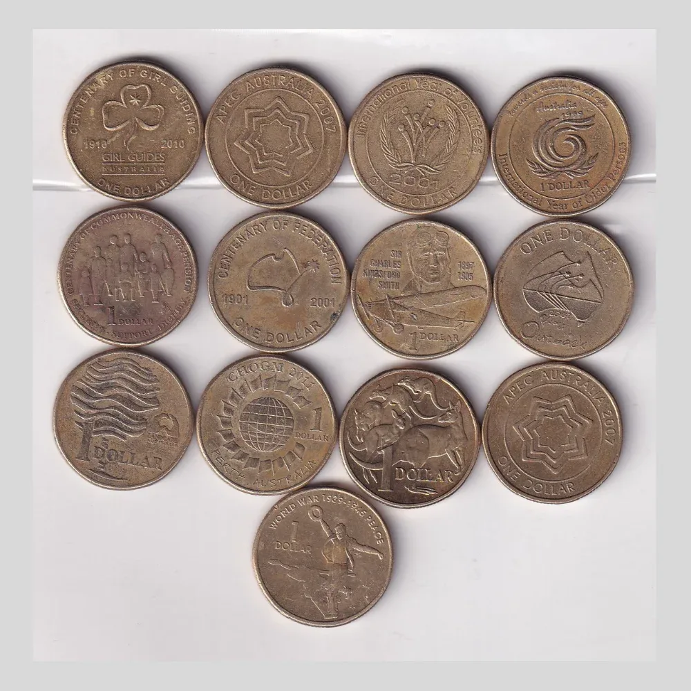 13 DIFFERENT AUSTRALIA RARE COMMEMORATIVE COIN (13 COIN SET)
