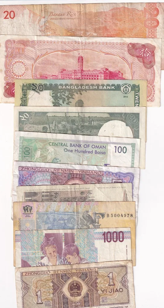 10 Different Counties World Bank Note Set (10 Pcs Lott)#Sku-43
