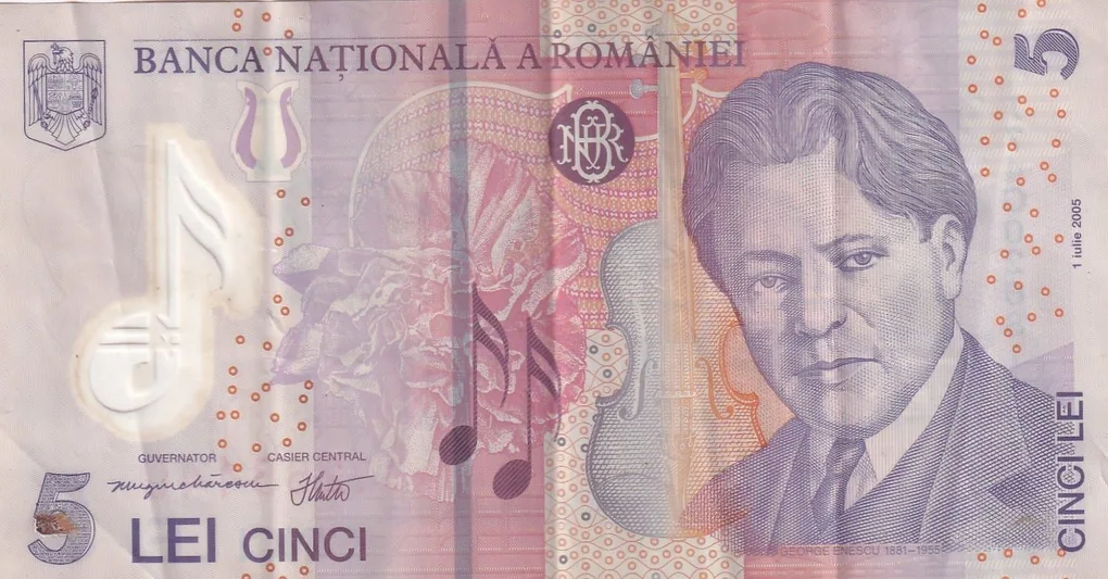 Romania 5 Lei Polymer Rare Foreign Note #B2