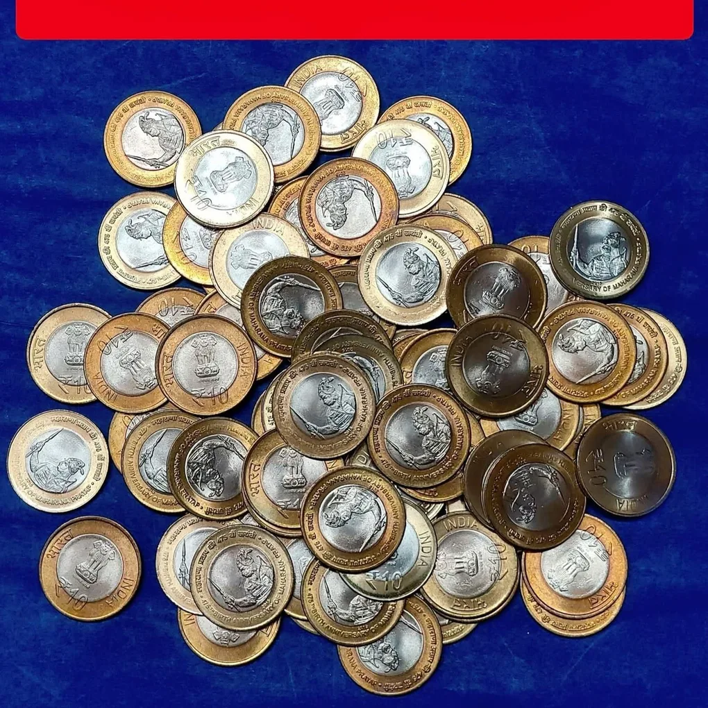 Ten Rs Scare Coin 475 Th Birth Aniversary Maharana Pratap ji 2015 Year Noida Mint Gem Unc Condition 100 Pcs Given