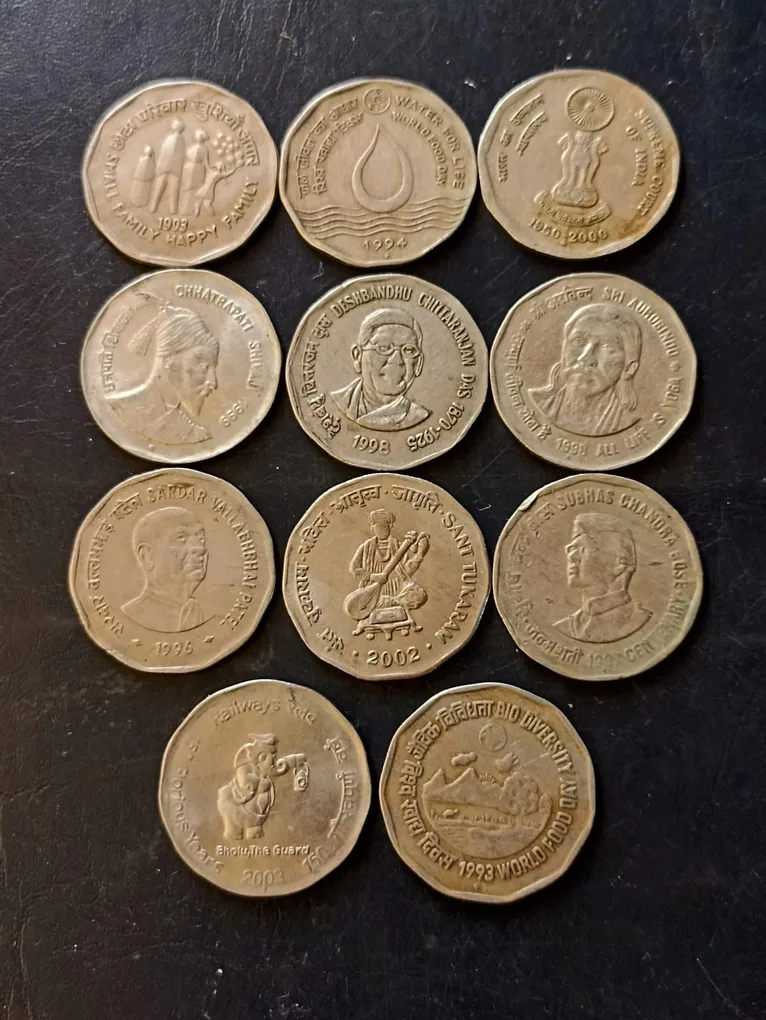 Republic India Denominaton 2₹ 11 different variety Metal coper nickel Same and similar set are available